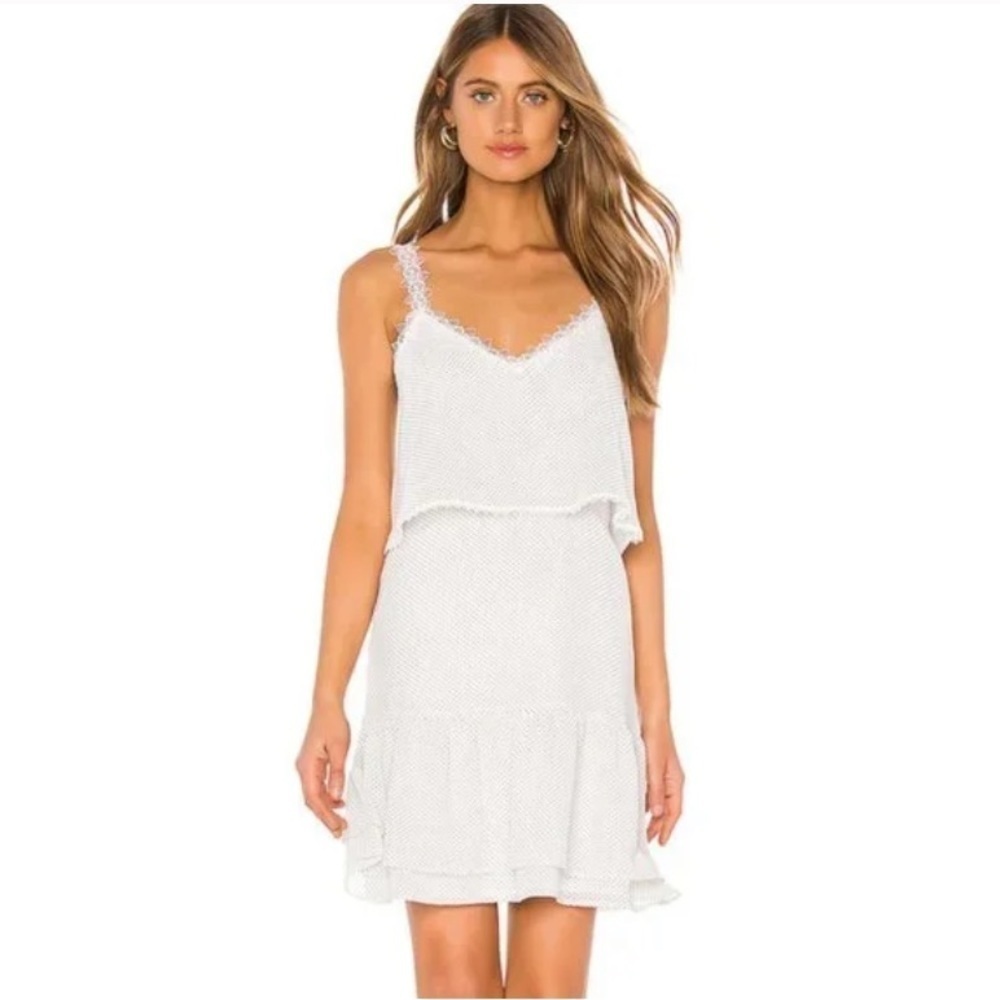 NWT BB Dakota Polka Dot Flutter Lace Mini Dress Sz 4